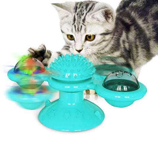 Sucker Turn Windmill Cat Toy Funny Cat Creative Spin Ball