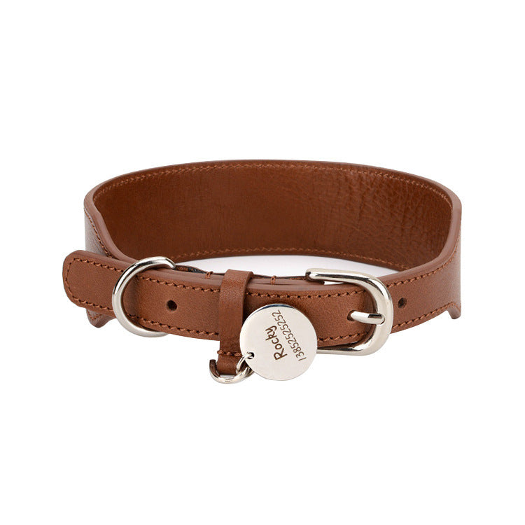 Luxury Dog Collar First Layer Cowhide Chic Collar High-end Dog