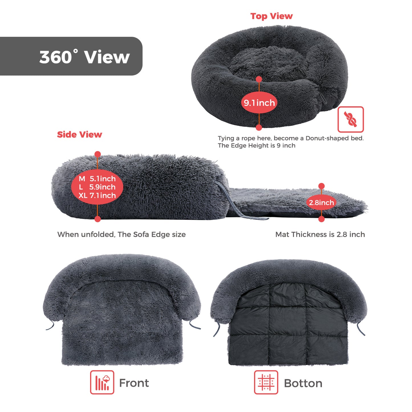 Fluffy Dog Bed, , Forbidden Sales Platform - Shein, Can Not Be Shipped On Weekends